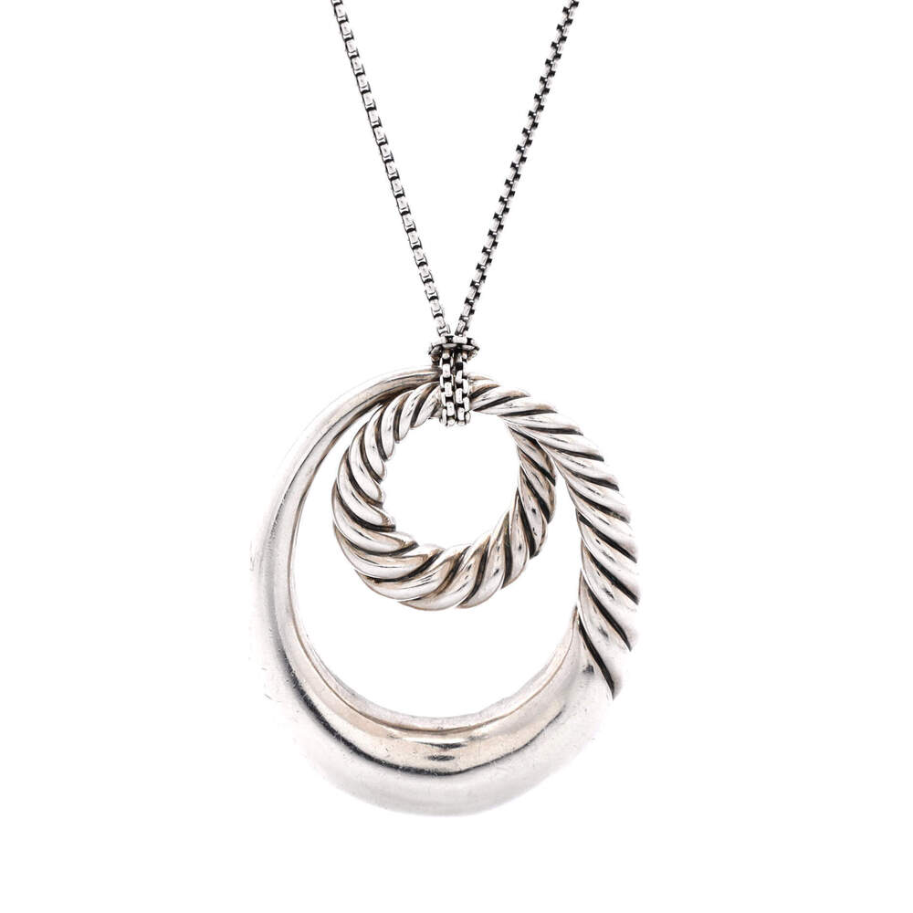 David Yurman Vintage Double Circle Pendant Necklace